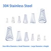 20pcs 304 Stainless Steel Taper Springs, Conical Cone Compression Spring,