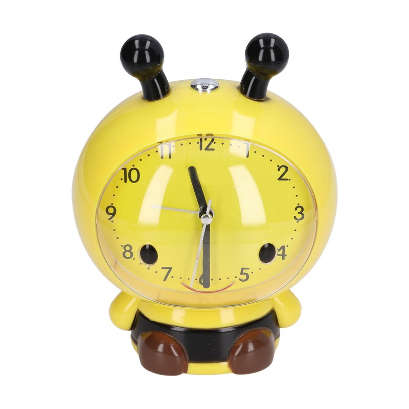Alarm Clock Cute Cartoon Safe Use Silent Tick Light Weight