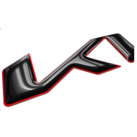 BDTrims Domed 3D Raised Letters Compatible with K5 2022-2024 Front & Rear Sets (Black with Red Outline)