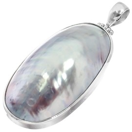 Nautilus Shell 925 Sterling Silver Pendant, 2 1/4"