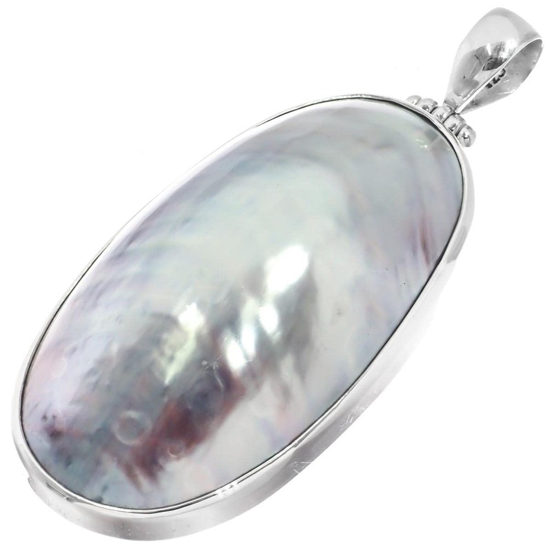 Nautilus Shell 925 Sterling Silver Pendant, 2 1/4"