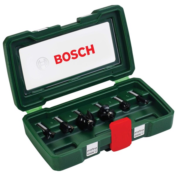 Bosch 2607019463 Routing Drill Bit Set of Cemented Carbide 8mm 6 Pcs