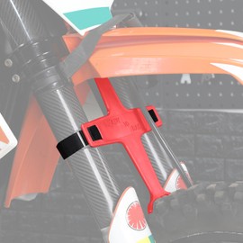Runfarr Dirt Bike Fork Saver,Motorcycle Fork Guard Suspension Support Brace Transportation Tool for Dirt Bike Motocross Supermoto Enduro Pit Bike-Red