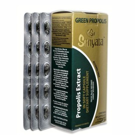 Sunyata プレミアム品質 ブラジル産 グリーン プロポリス カプセル 250mg×45粒 アルコールフリー 「１粒あたり原液10滴分配合」