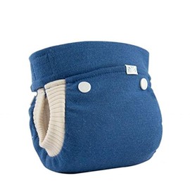 Popolini Easyfree Wool Medium Blue Outer Nappy, Inner Nappy, Insert and Belly Band (L (~9-15 kg))