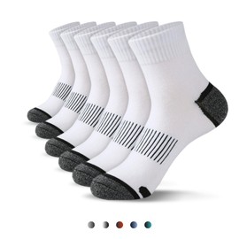 Ausein Calcetines Hombre 6 Pares, Calcetines Deportivos Algodón Transpirables, Absorbe el sudor y antiolor, Tines Correr Largos, Medias antideslizantes para Baloncesto,Running, Futbol, Ciclismo, Gym