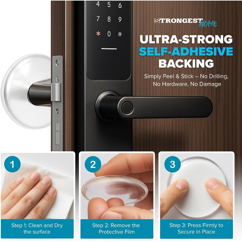 STRONGEST HOME Door Stoppers (Medium) 2" - Door Stop for