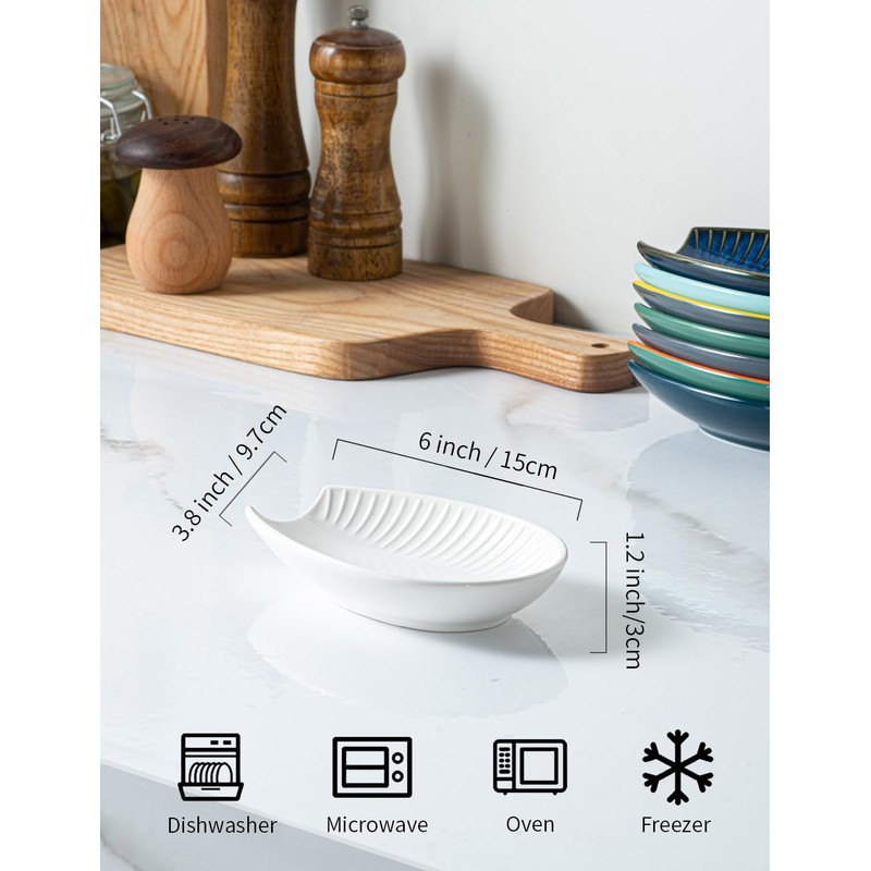 Ceramic Spoon Rest for Stove Top & Kitchen Counter, 5.7"