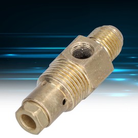 Air Compressor Check Valve, Tube Connector Metal Straight 1 Way Accessory Replacement 21mmx16mmx10mm 327
