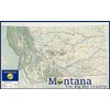 Montana Physical Map - 16.5 x 26.5 Inches - Paper