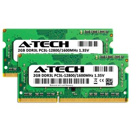 A-Tech 4GB Kit (2x2GB) RAM for MSI Cubi, GE62 2QF Apache Pro, GE62 2QL Apache, GP62 2QD Leopard, GS70 2QE Stealth Pro, GT70 0NC, PRO 24 2M | DDR3 1600MHz PC3-12800 SODIMM 1.35V Non-ECC Memory Upgrade