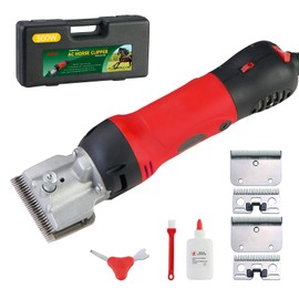 Johui Professional Electric Horse Clipper 500W, 2 Sets of Blades, 6 Speed Adjustments and 2500 RPM, Trimming and Grooming Horses, Cows,Camels and Thick-haired Animals