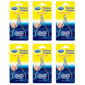 SCHOLL Set of 6 Toe Nail Scissors Sharp and Precise Cut 11 cm
