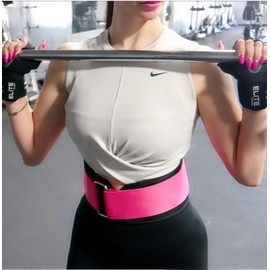 Elite Fitness Guantes con muñequera para Levantamiento de Pesas, Transpirables y Comodos, Ideales para Gimnasio y Crossfit (Negro, Grande)