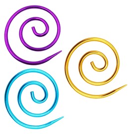 RDNKVB Pack of 3 Spiral Cable Knitting Needles, Scarf Needles, Metal Spiral Needle, Circular Knitting Needle, Cable Needle, Scarf Needle, Knitting Needle Kit, Spiral Needle, Knitting Accessories for