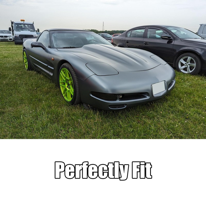 PFRREOR 2PCS Headlight Cover for Corvette C5 1997-2004 Factory Style