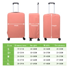 PATIKIL Luggage Cover, Suitcases Covers Elastic Carry on Cover Protector Washable Scratch-Resistant Fits 19-21 Inch Luggage for Travel Business Trips, Pink