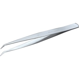 TRUSCO TSP-28 Stainless Steel Tweezers, Large, 5.9 inches (150 mm), Curved Tip