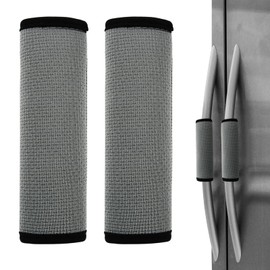 CM Pack of 2 Microwave Door Handle Cover Oven Dishwasher Door Handle Protector Refrigerator Handle Wrap (Gray)
