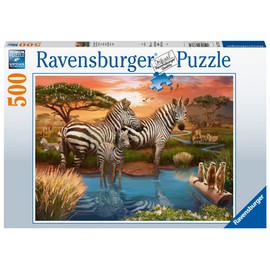Ravensburger Puzzle 17376 Zebra at the Water Hole 500 Pieces Puzzle for Adults and Children from 12 Years