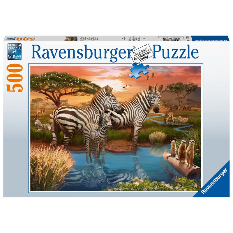 Ravensburger Puzzle 17376 Zebra at the Water Hole 500 Pieces