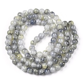 Handicraft Emporium | Baking Painted Crackle Glass Bead Strands | Round | 8mm | Jade Colour