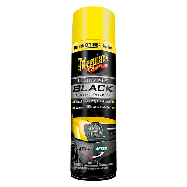 Meguiar's Ultimate Black Plastic Restorer – 10 Oz Spray Can