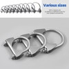 Glarks 2Pcs 304 Stainless Steel Exhaust U-Clamps 50MM (2in) Muffler