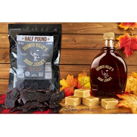 Bronco Billy's Beef Jerky Maple Peppered Half Pound Resealable Bag, Made in USA with USDA Beef, Real Maple Syrup, Cracked Black Pepper