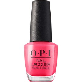 OPI Nail Lacquer Strawberry Margarita | Opaque Bright Pink Crème Chip Resistant Nail Polish | Fast Drying, Streak Free