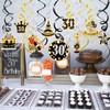 HOWAF 30th Birthday Party Decorations, 30pcs 30th Birthday Party Black