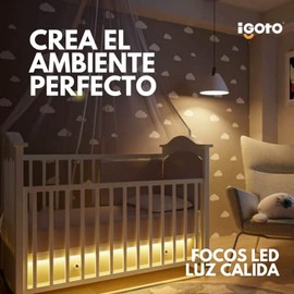 iGoto F3P20109 Pack de 3 Focos Led Consume 9w Reemplaza 60w A55 Luz Calida 3,000k 810 lm Omnidireccional Intensidad de corriente 140mA Altura de 11cm 