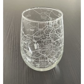 Or Something Stemless 17oz Wine Glass Urban City Map Madrid Spain
