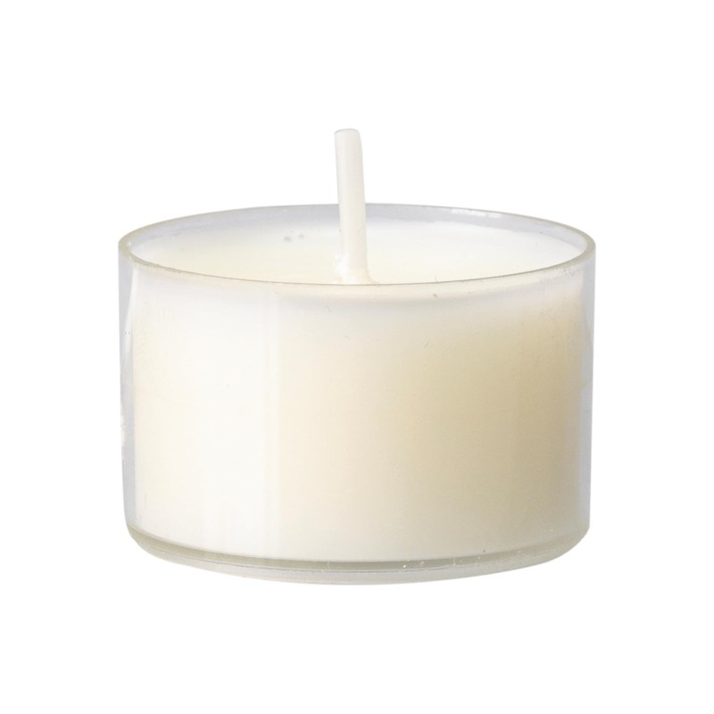 EDZARD Pack of 18 Tea Lights, White, Rapeseed Wax, Transparent