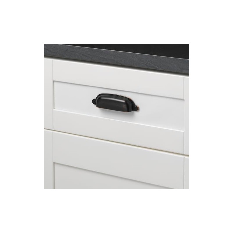 GlideRite 3-1/2 Inch Center-to-Center Classic Bin Pull Cabinet Hardware, 4767