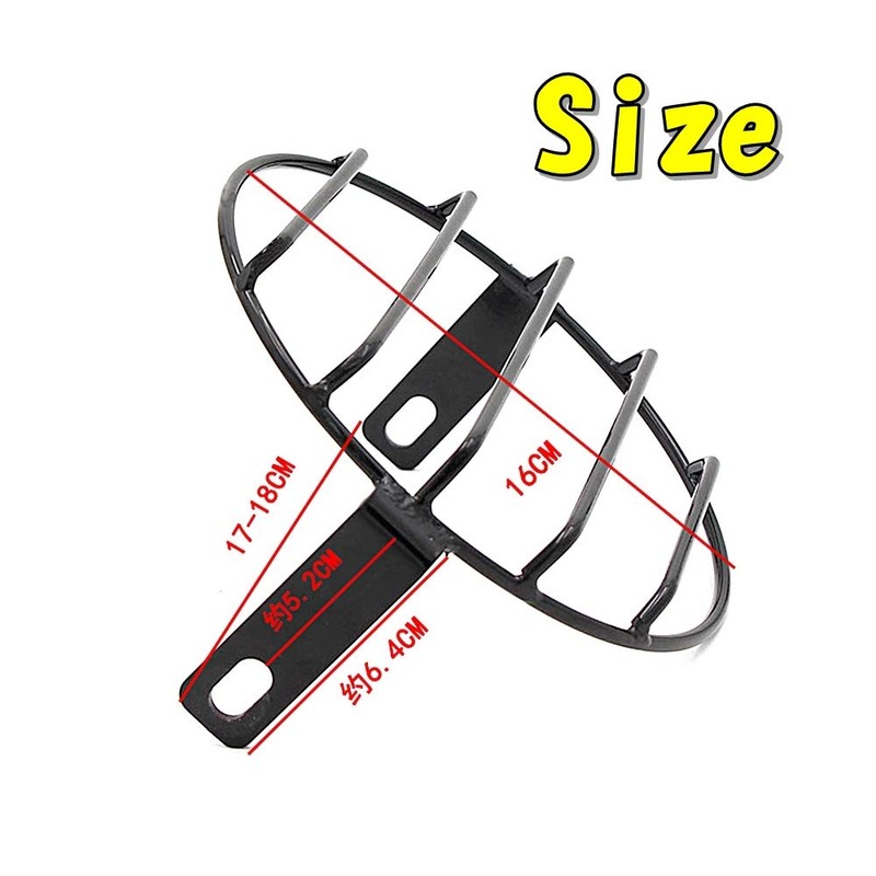 [TradeWind] Motorcycle Headlight Guard Baelite Light Grille Cover American Vintage