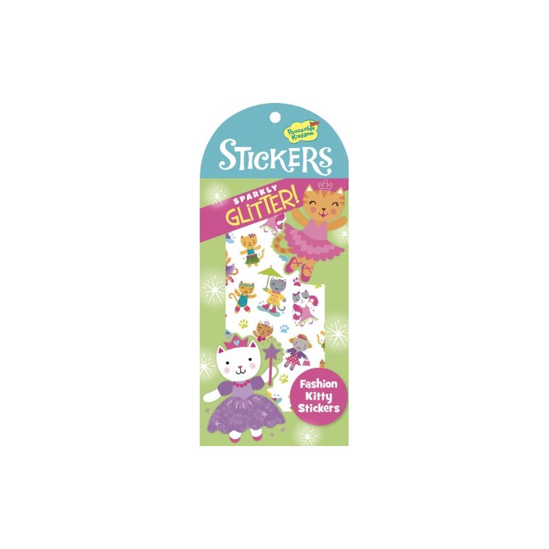 Peaceable Kingdom Glitzer & Folienaufkleber - Fashion Kitty