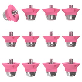 55 Sport World Cup Metal-Tipped Replacement Football Studs - 12 Pack (13/16mm) - Pink