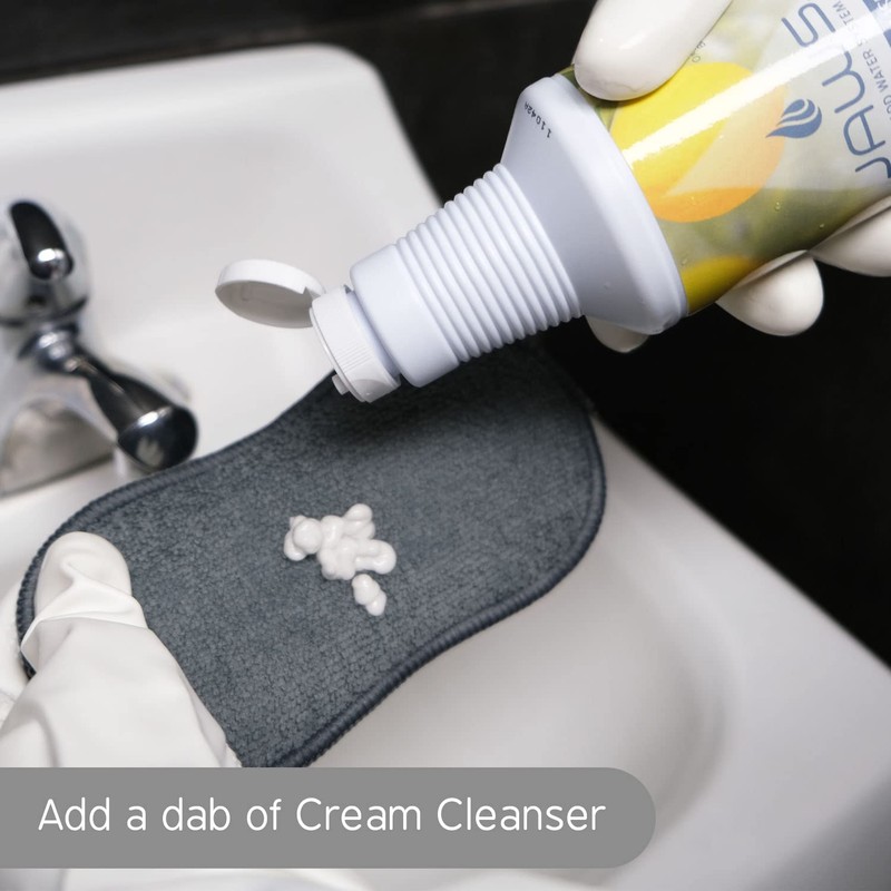 JAWS Cream Cleanser 2-Pack with Microfiber Sponges - Hard Water