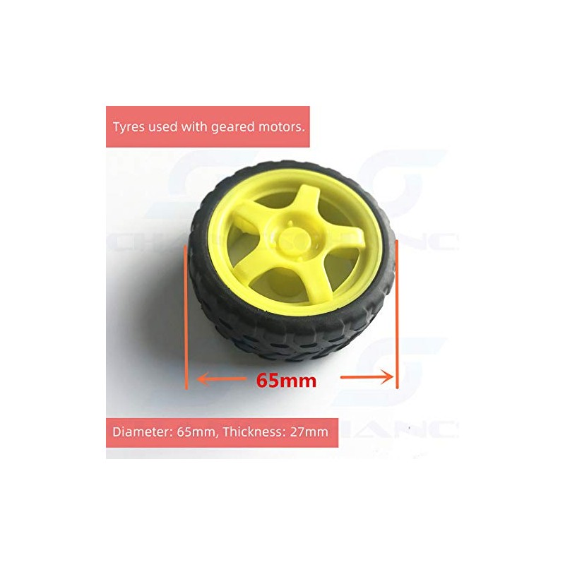 CHANCS DC Gear Motor 3-6V 1:48 1pcs Double Shaft for