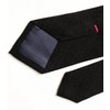 Elfeves Men Skinny Black Silk Wool Ties Cotton Timeless Matte