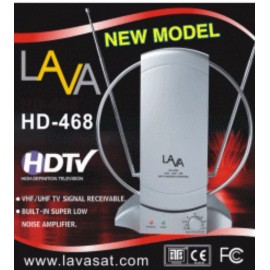 Lava HDTV INDOOR/OUTDOOR TV ANTENNA LAVA HD-468 VHF/UHF/FM, Low Noise Amplifier,whit