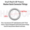 HAKATOP (100pk) New Pressure Washer O-Rings Seal Kits for 1/4"&3/8''