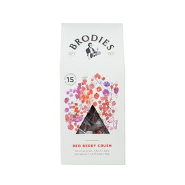 Brodies - Red Berry Crush in Biodegradable Pyramid Bags - 100% Natural Eco-Friendly and Sustainably Sourced - 6 Boxes Of 15 Pyramid Bags - Total Of 90 Plastic Free Pyramid Teabags