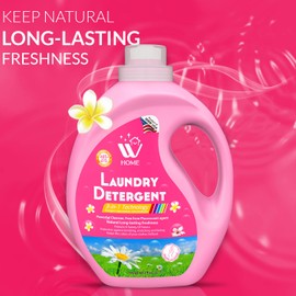 Liquid Laundry Detergent, 3-In-1 Effective Washing Technology, Highly Concentrated with Natural Floral Scent, Long-Lasting Freshness - 67.6 fl Oz, Pack-2