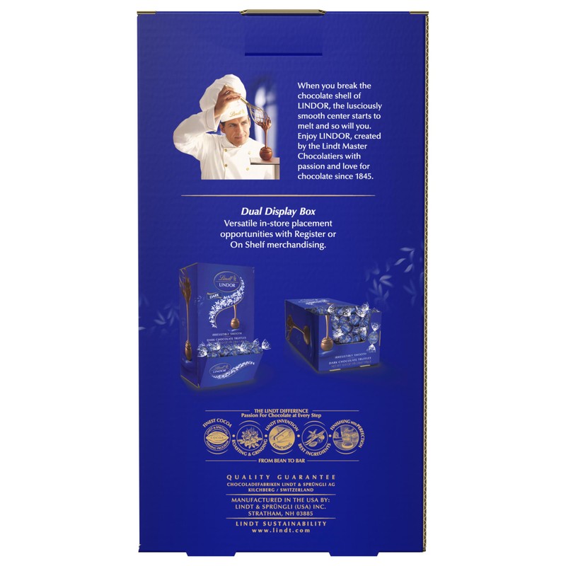 Lindt LINDOR Dark Chocolate Candy Truffles, Dark Chocolate with Smooth,