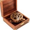 Antique Sundial Compass Replica Solid Brass Pocket Sundial West London