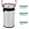 Garvee 17 Gallon Trash Can, Fingerprint-Proof Stainless Steel Swing Top