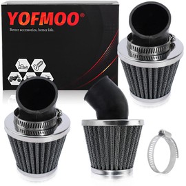 YOFMOO Air Filter 35mm 45 Degree Angled for 50cc 70cc 90cc 110cc 125cc 2-stroke 4-stroke Engine Motorcycle ATV Quad Scooter Go Kart Moped Chopper Pit Dirt Pocket Mini Bike 34mm 36mm Pack of 3