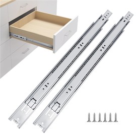 homdiy Full Extension Drawer Slides 18 Inch 5 Pair - Heavy Duty Metal Ball Bearing Glides 100 LB Capacity for Dresser Replacement